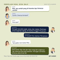 Obrolan Raya, Arga, dan Rivaldy soal sisa gaji: perkiraan untuk engineer lajang, Istanbul tinggal 7,9 persen tiap bulan, Kuwait City 71,6 persen.